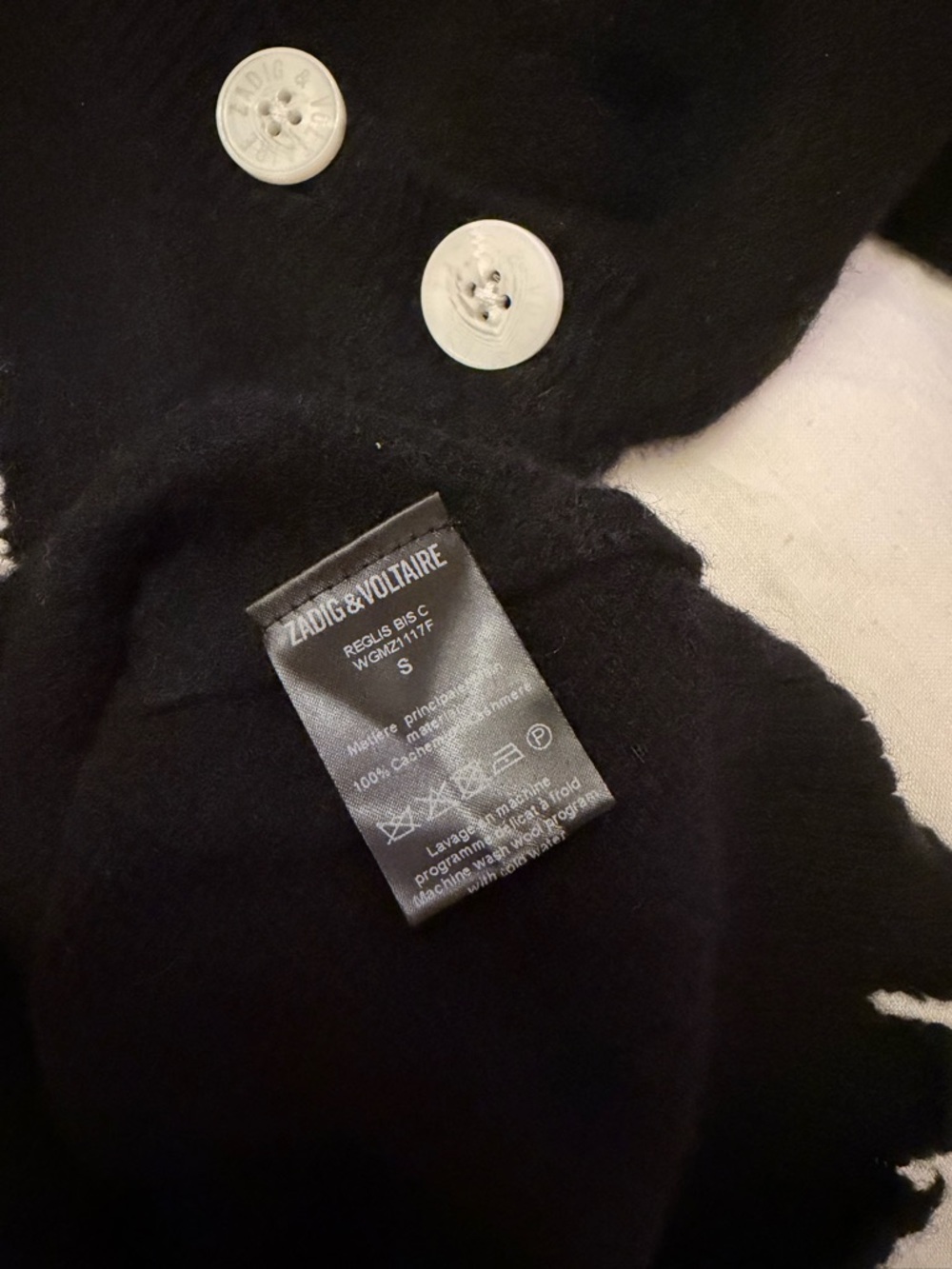 Zadig & Voltaire Black Sweater with White Broken Heart - Picture 3 of 3